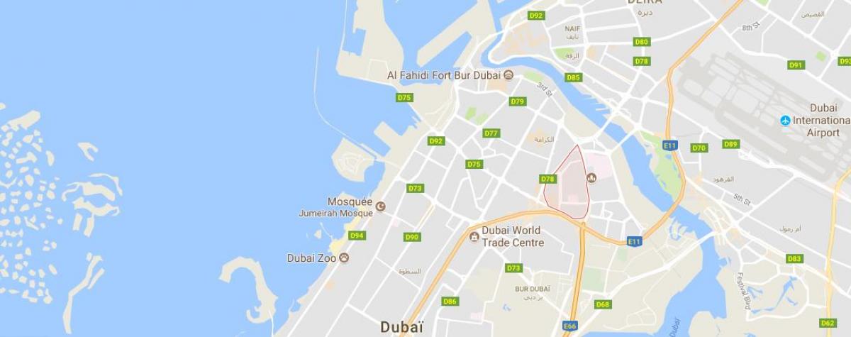 नक्शे के Oud Metha दुबई