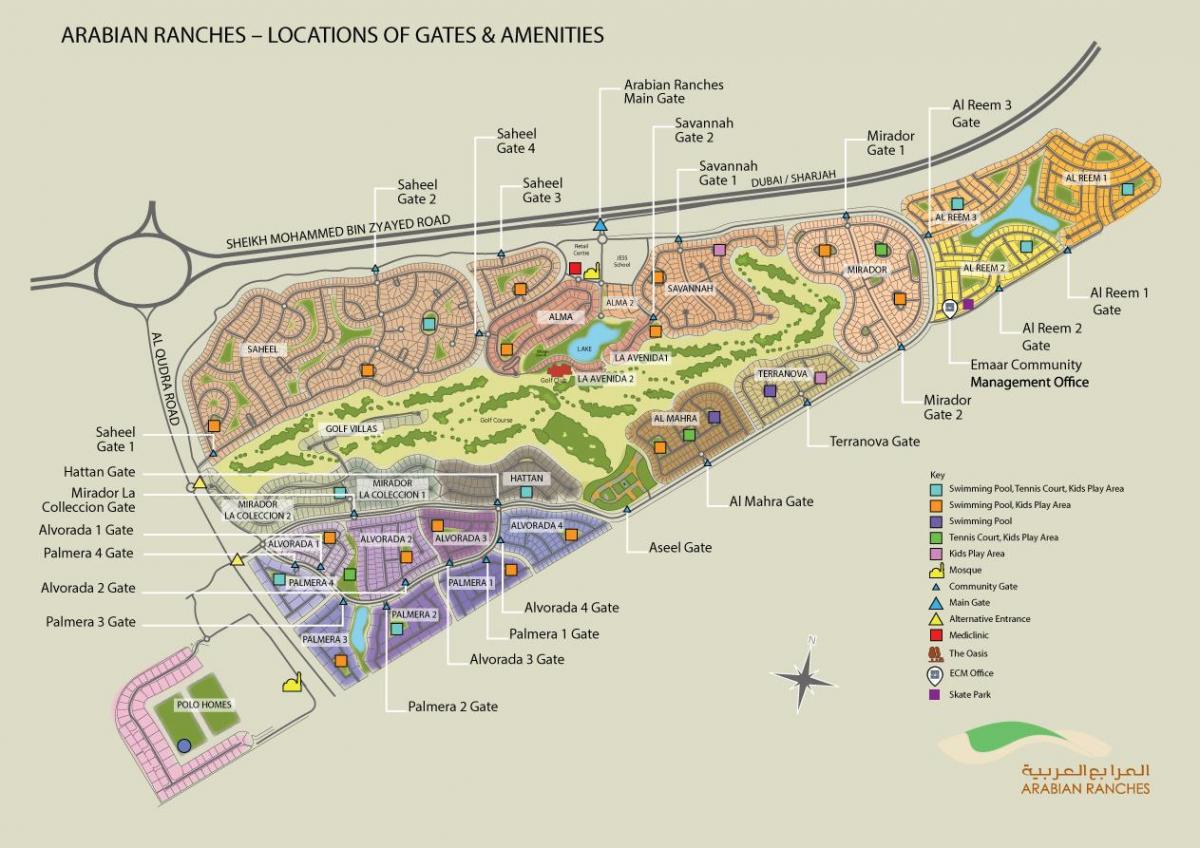 अरब ranches दुबई स्थान का नक्शा