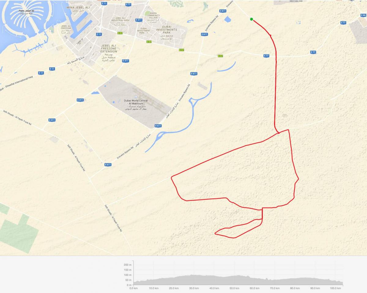अल Qudra चक्र पथ स्थान का नक्शा