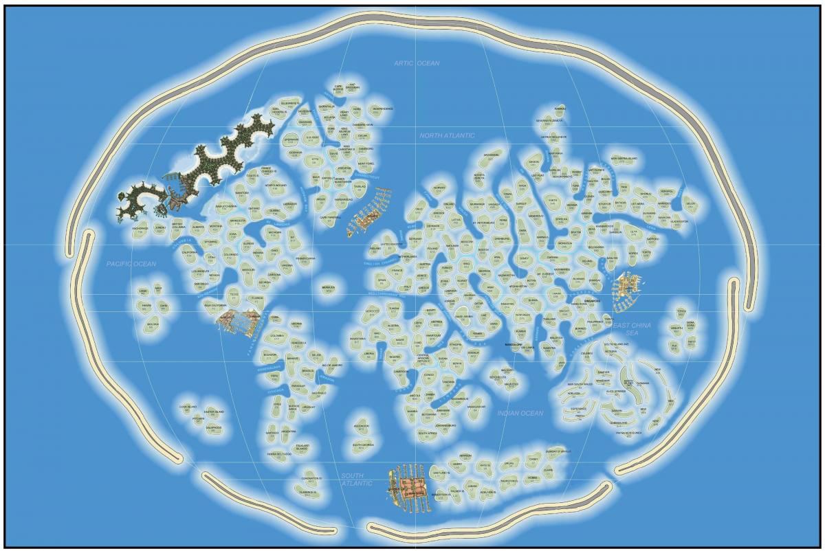 दुनिया के नक्शे द्वीप दुबई