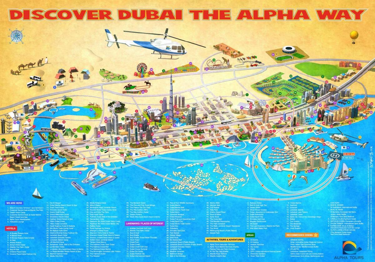 दुबई ब्याज के अंक के नक्शे
