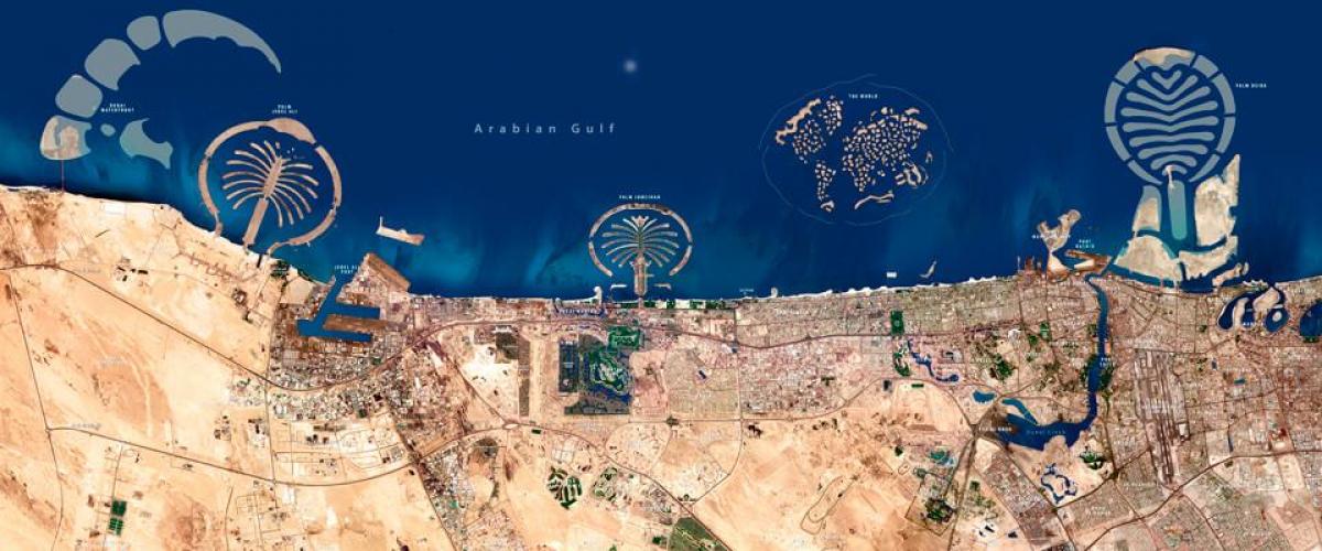 उपग्रह मानचित्र के दुबई