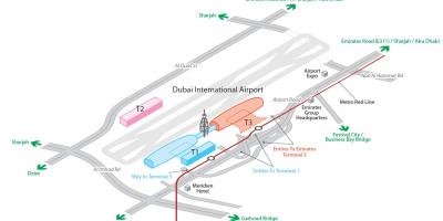 Dxb हवाई अड्डे का नक्शा