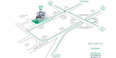 नक्शे के अमेरिकी अस्पताल दुबई
