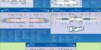 टर्मिनल 3 दुबई हवाई अड्डे का नक्शा