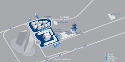 डीआईएफसी, दुबई मानचित्र