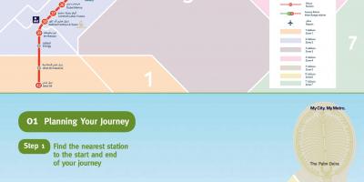 मेट्रो ट्रेन का नक्शा दुबई