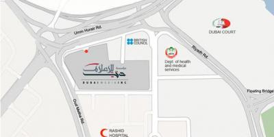 राशिद अस्पताल दुबई स्थान का नक्शा