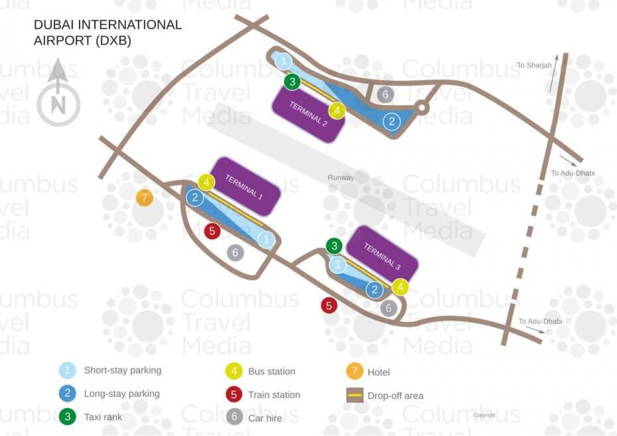 दुबई टर्मिनल का नक्शा