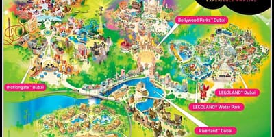 दुबई पार्क और रिसॉर्ट्स स्थान का नक्शा